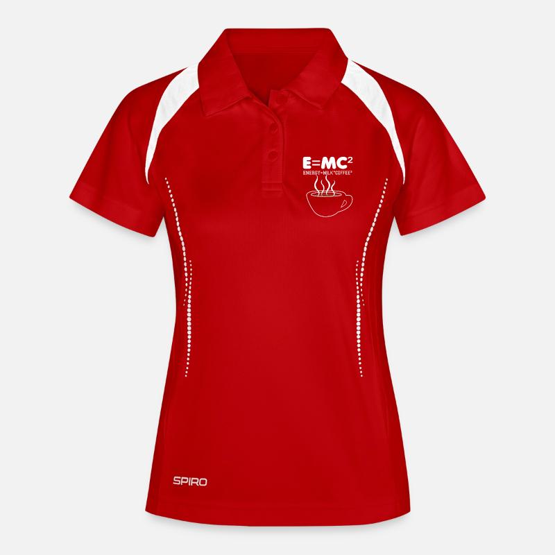 Coffee Formula E=MC2 Illustration - Women's Polo breathable - red/white