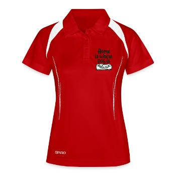 Home Is Where Dog Is Dog Love - Women's Polo breathable - red/white - Front