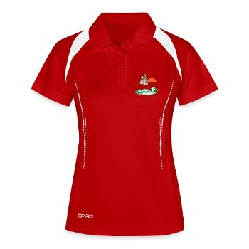 MALLARDS - Women's Polo breathable - red/white - Front