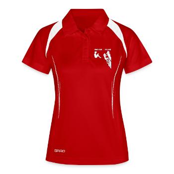Climbing Aunt Bouldering - Women's Polo breathable - red/white - Front