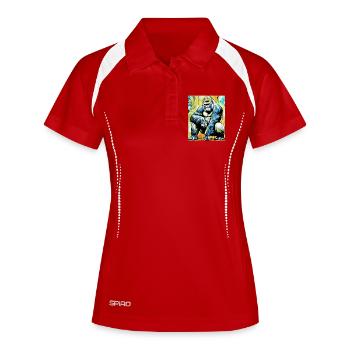 gorilla - Women's Polo breathable - red/white - Front