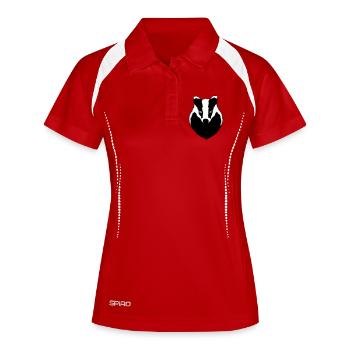 Badger - Women's Polo breathable - red/white - Front