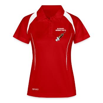 Kaffee Schweden Mörkrost Schwedisch Fika - Frauen Polo atmungsaktiv - Rot/Weiß - Vorne
