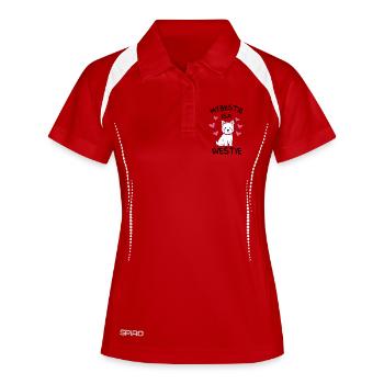 Westie Dog Lover West Highland Terrier - Women's Polo breathable - red/white - Front