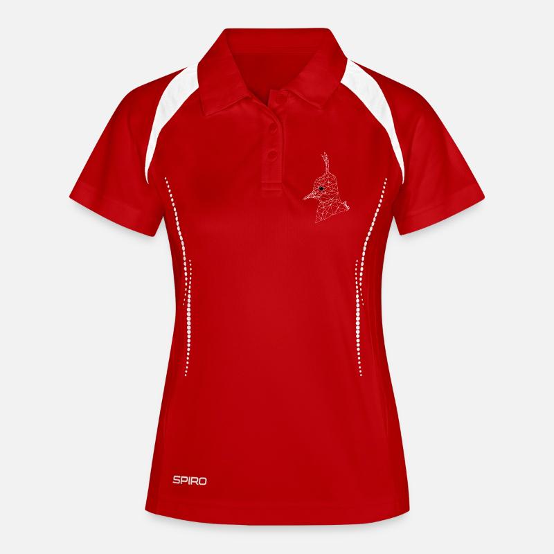 Lapwing Portrait - Wire Mesh - Women's Polo breathable - red/white