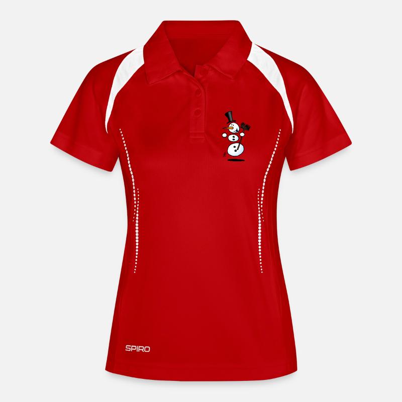 Dancing snowman - Women's Polo breathable - red/white