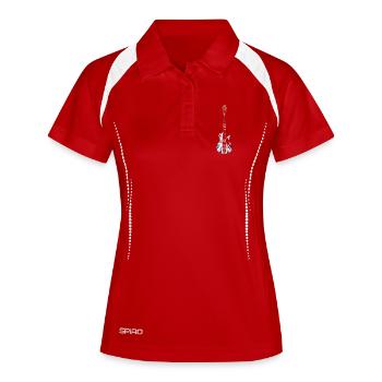 Guitare Union Jack - Polo respirant Femme - rouge/blanc - Devant