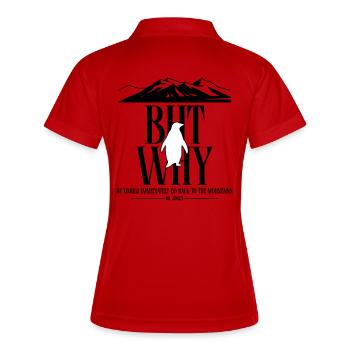 Mais pourquoi Penguin Meme Minimalist Art - Polo respirant Femme - rouge/blanc - Dos
