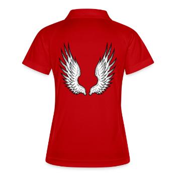 ailes d'ange - Polo respirant Femme - rouge/blanc - Dos