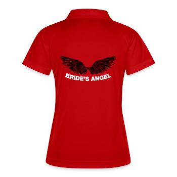 Bride’s Angel (Team Bride (JGA)) - Polo respirant Femme - rouge/blanc - Dos