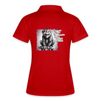 Je n’ai pas toujours besoin d’être le centre d’attention - Polo respirant Femme - rouge/blanc - Dos
