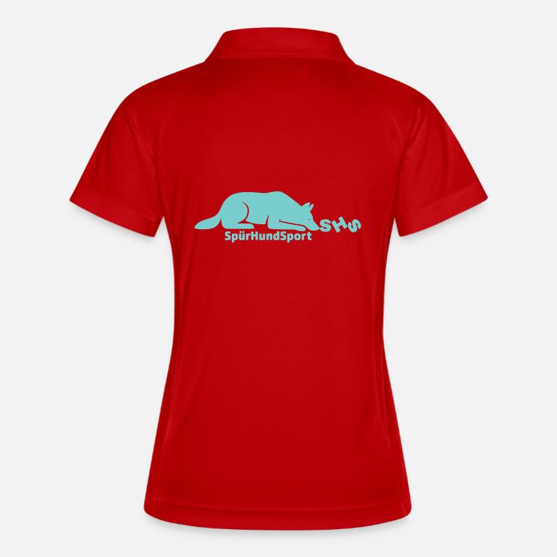 SHS logo mint - Women's Polo breathable - red/white