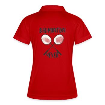 Badminton Forever Racket - Women's Polo breathable - red/white - Back