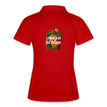 Urban_Bloom - Polo respirant Femme - rouge/blanc - Dos