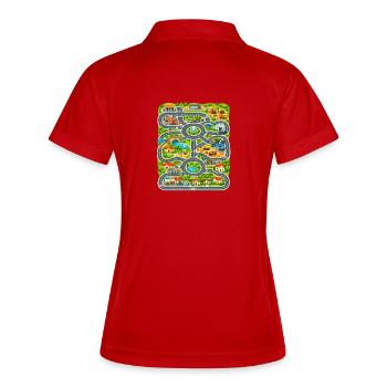 Children's City Circuit Play Trail - Women's Polo breathable - red/white - Back