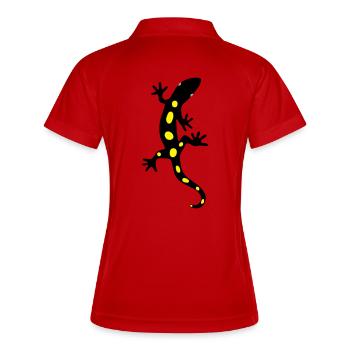 Salamandre Lézard Salamandre Gecko Feu - Polo respirant Femme - rouge/blanc - Dos
