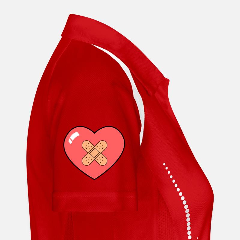 Heart With Bandaid Women's Polo breathable
