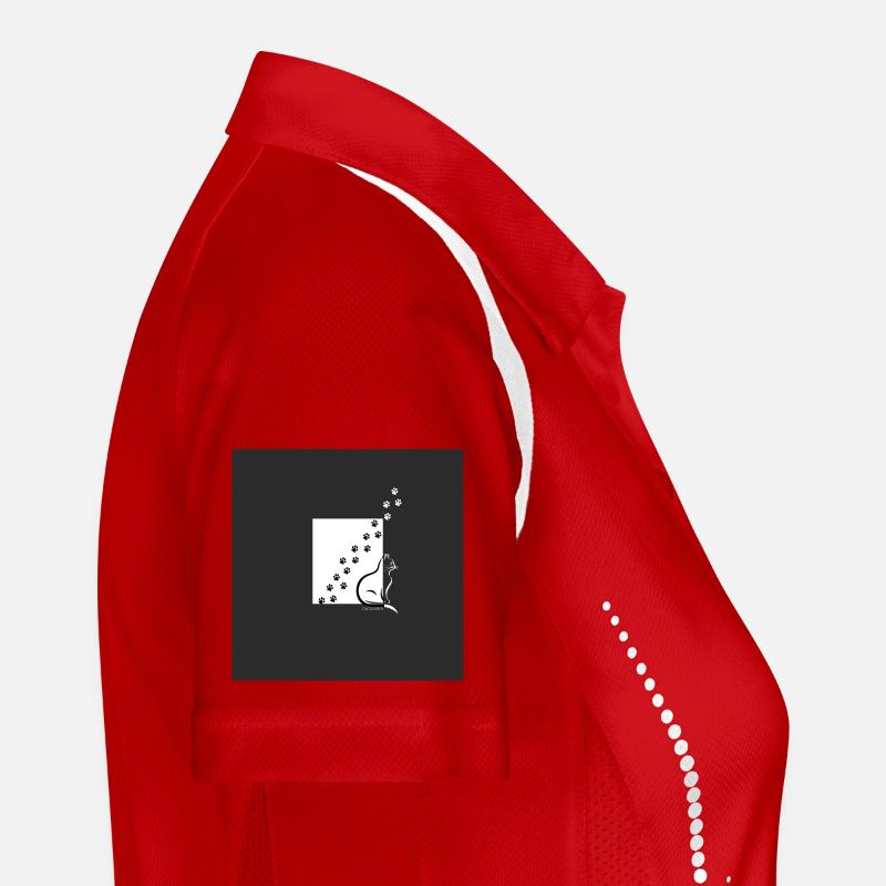 Silhouette du chat Paw Path Polo respirant Femme