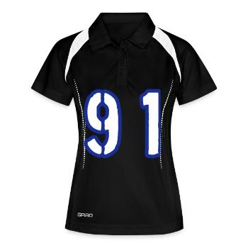 91 Number Symbol - Women's Polo breathable - black/white - Front