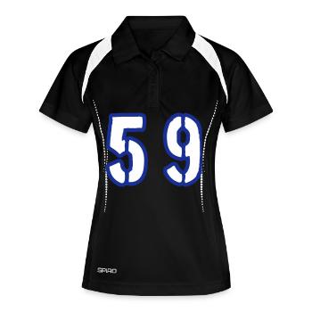 59 Symbole numérique - Polo respirant Femme - noir/blanc - Devant