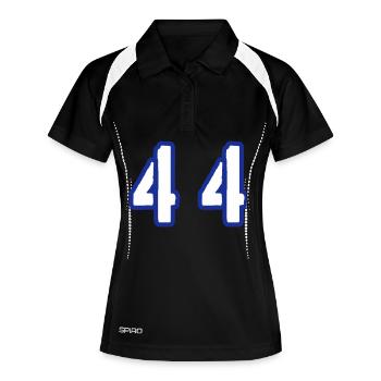 44 Number Symbol - Women's Polo breathable - black/white - Front