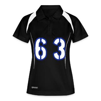 63 Symbole numérique - Polo respirant Femme - noir/blanc - Devant
