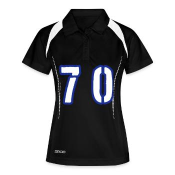 Symbole numérique 70 - Polo respirant Femme - noir/blanc - Devant