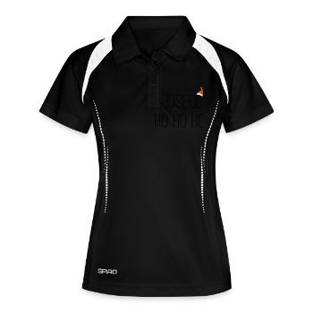 PROSECCO Weihnachten - Frauen Polo atmungsaktiv - Schwarz/Weiß - Vorne