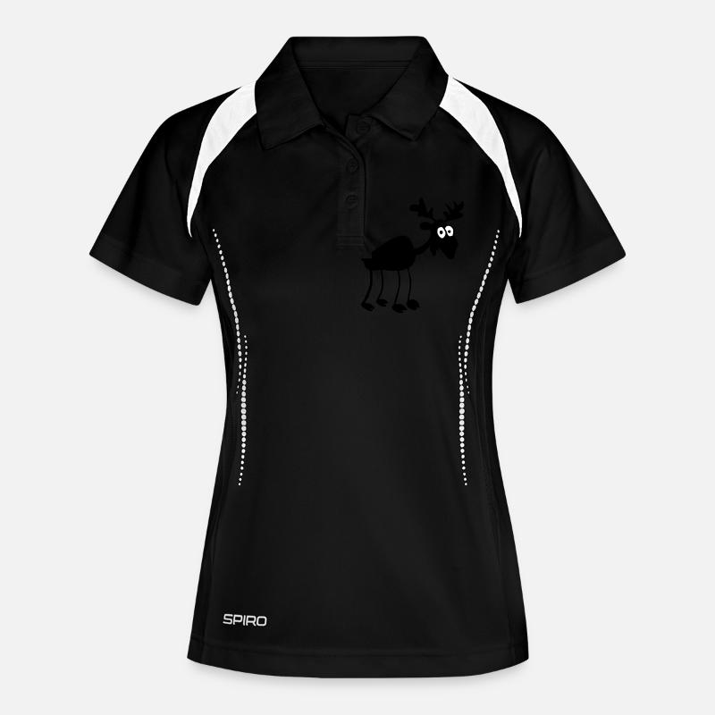 Moose - Women's Polo breathable - black/white