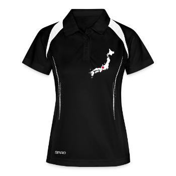 Japon Nippon - Polo respirant Femme - noir/blanc - Devant