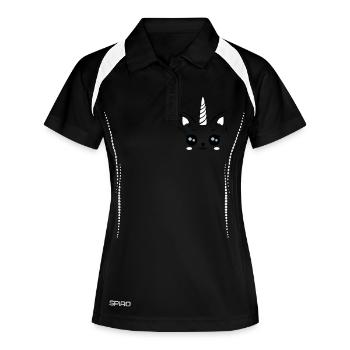 Meowicorn Unicorn Unicorn cat child sweet cat baby - Women's Polo breathable - black/white - Front
