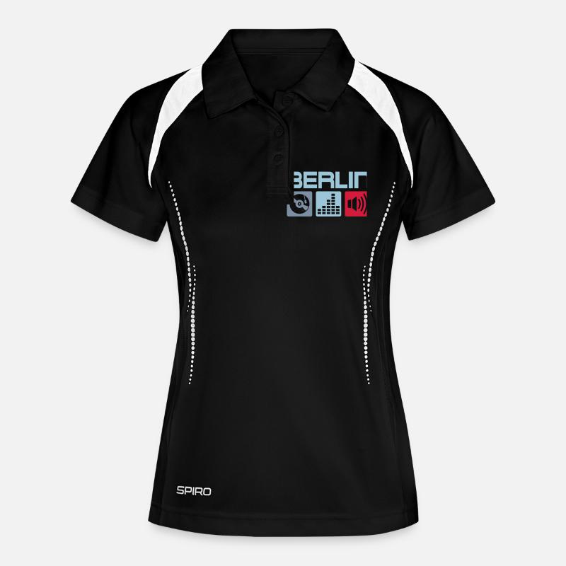 Berlin DJ - Women's Polo breathable - black/white