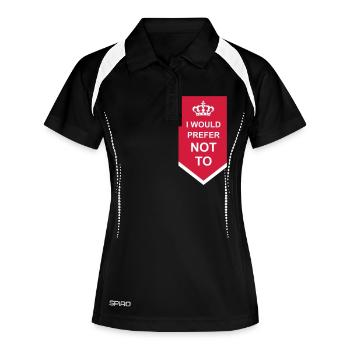 I prefer not to - Women's Polo breathable - black/white - Front