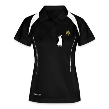 Penguin + soleil - Polo respirant Femme - noir/blanc - Devant