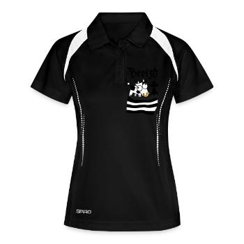 Breizh Bretagne - Polo respirant Femme - noir/blanc - Devant
