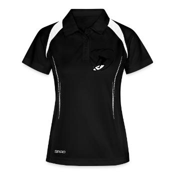 surfeur - Polo respirant Femme - noir/blanc - Devant