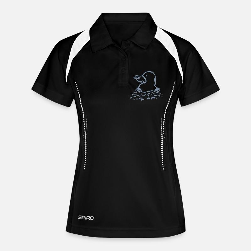 mole - Women's Polo breathable - black/white