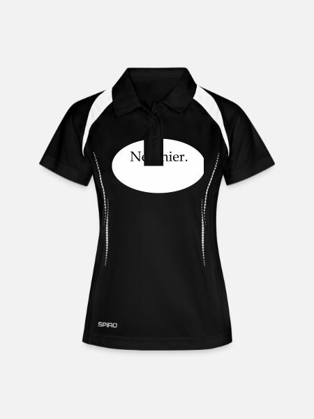 Nett hier Blanko Vorlage - Frauen Polo atmungsaktiv - Schwarz/Weiß