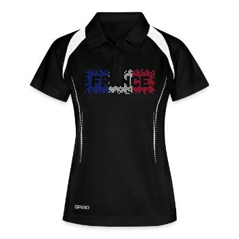 France - Polo respirant Femme - noir/blanc - Devant