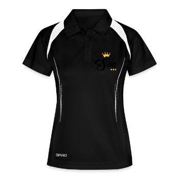 Fils / Fille / Petit-Fils / Petite-Fille - Polo respirant Femme - noir/blanc - Devant