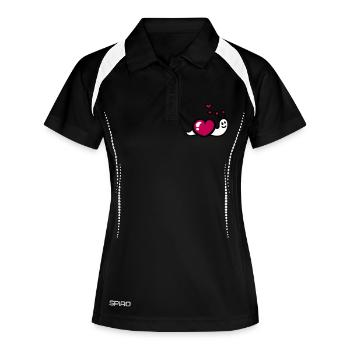 Heart worm 3 - Women's Polo breathable - black/white - Front