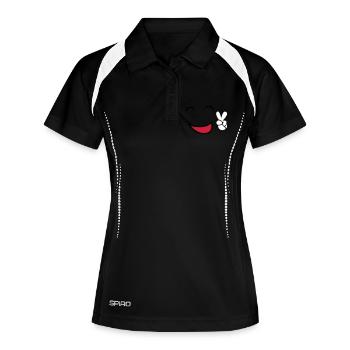 S'il vous plaît sourire Smile-Shirt t-shirts - Polo respirant Femme - noir/blanc - Devant