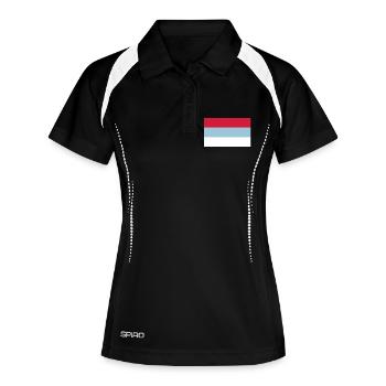 Drapeau national de Serbie - Polo respirant Femme - noir/blanc - Devant