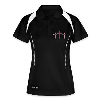 Trois Croix - Polo respirant Femme - noir/blanc - Devant