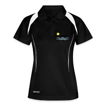 natation - Polo respirant Femme - noir/blanc - Devant