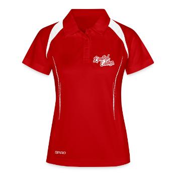 limited edition - Frauen Polo atmungsaktiv - Rot/Weiß - Vorne