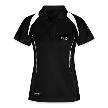 Graduation Party - Doctorat - Cadeaux - Polo respirant Femme - noir/blanc - Devant
