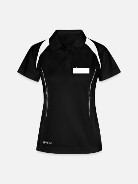 Speech bubble rectangle - Women's Polo breathable - black/white