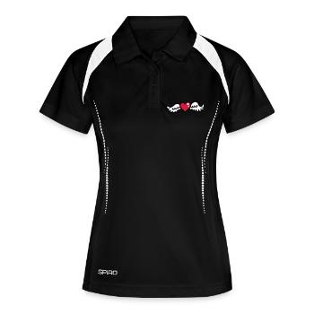 Heart Wings 3 - Women's Polo breathable - black/white - Front