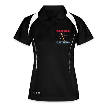 Plumber / Mechanician / electrician / Dad / Geek - Polo respirant Femme - noir/blanc - Devant
